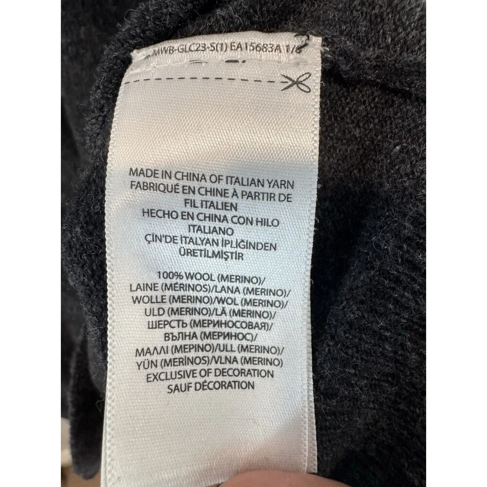 Polo Ralph Lauren Mens XXL Grey Italian Yarn Merino Wool Crew Neck Sweater Pony